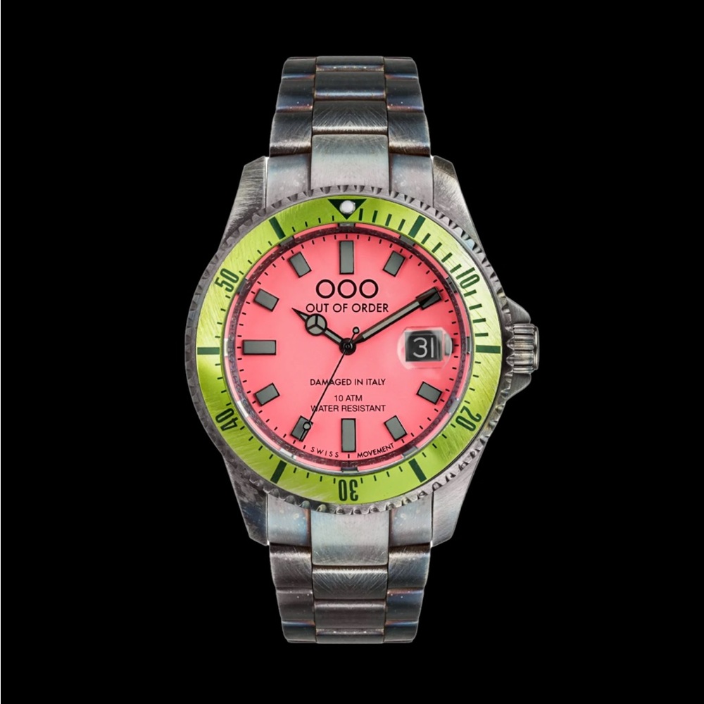 Out of Order Casanova Auguria Watch
Pink and Green
Worn once
Unisex